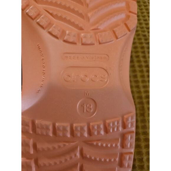 Adult Crocs Zen Garden Sensory Classic Terry Cloth Clog Orange M 13 W 15 NWOT main image 5